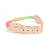 Luxe Royal Leather Dog Collar with Durable Brass O-Ring-7