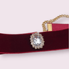 Velvet Rhinestone Luxe Dog Collar-4