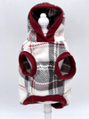 Luxe Fleece Sleeveless Hoodie in Lodge Plaid for Dogs-4
